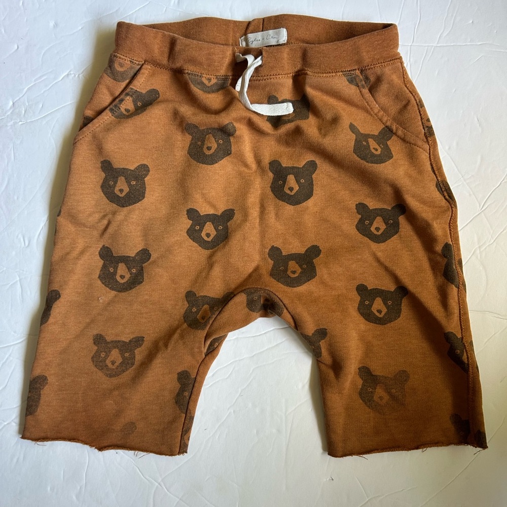 Rylee and Cru Brown Bear Print Shorts Size 4